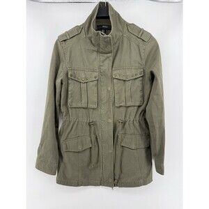 Forever 21 Army Olive Green Military Style Utility Jacket Size Small